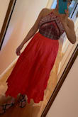 This is a cute skirt, but I am short and it kinda swallows me. Would look better on a taller person. I may return it. - Natalie G.