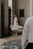 Wore this for my engagement pictures and it was better than I could've imagined. Flowed perfectly in the wind, very ethereal and dreamy! - Kelly O.