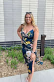 Get a good strapless bra, size up one if you have a bigger bust. Super cute and nice for an outdoor wedding - Alexis H.