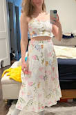 This is such a cute outfit! I usually order small from Lulus, but decided to go for medium to make sure it didn't fit too snug. I'm glad I ordered up a size because the medium fits me perfectly (small probably would have been hard to fit much of any chest into). I can't wait to wear this out to brunch this summer! - Alicia D.
