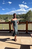 The dress was too big around my hips, I worked on it so it could flatter my body. I did not want to go with an extra small so that was why I tightened the hips area a little. But it looked great! - Blessed M.