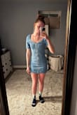 Fits my body great! I was afraid the [sleeves] were going to fall off my shoulders because of the wide neckline, but they don't! It looks just as pictured color and all. Length is perfect, not too long but long enough to comfortably cover my bottom. - Anna B.