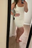 The fit is great. I used the suggested size based on size, weight, etc. It was definitely the right choice. It's slightly loose but not baggy so it gives a comfortable fit. The material is light and soft but does not feel cheap. - Abigail M.