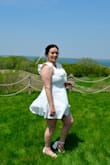 This is by far my favorite wedding event outfit and Lulus made my bridal shower one to remember with it! The dress is so comfortable and perfectly fits the "girls" without any bra of some sort! It fits true to size, and I had no issues zipping this one up compared to the other three XL dresses I bought with it (thank god I ordered four!). The whole outfit in my picture is from Lulu's, including the bow, earrings, necklace, and shoes! Love, love, love! Thank you Lulus! - Kirsten M.