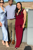 Loved this jumpsuit for a wedding! Zipper is a little sticky which was kind of scary but no real issues with it. Had to wear sticky bra with it which got a little sketchy as the night went on but again no real issues. - Hannah M.