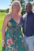 This dress was long enough for me, 6'3" which I loved. In comparison to another dress I ordered it was night and day. The other was not meant for someone tall. This has some give on the top and adjustable straps. I got so many compliments. I have been looking at this dress for a year. So glad I had a reason to buy it, a wedding. - Kristin W.