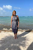 Beautifully made dress. Perfect for a beach wedding. Comfortable and very pretty in navy. - Beth N.