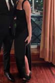 Wore this to a black tie wedding. Loved everything about it EXCEPT the zipper. Have to zip before crawling into it, otherwise you'll never get it closed... I think it's poorly stitched in. Otherwise, super chic! - Sarah O.