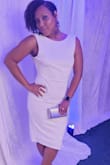 The material is soft and has good stretch. It was comfortable for an outdoor event. - Ninoushka R.