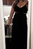 This dress is absolutely gorgeous, everyone complimented me. It feels comfortable and I feel sexy and elegant. The dress is Super long though, I had to get about 5 inches taken out from the bottom even with 3-inch heels. I'm only 5'4", so this is common for me to do. - Linda O.