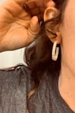 I purchased these for myself at a work gala. Gorgeous! I love that the stones show in the back to give more sparkle! - Kayla S.