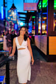 It fits like a dream. Get ready to get a ton of compliments and turn heads. It's comfy. It fits true to size (in my case!). Love the fabric and the quality of the garment. It's an 11/10!!! - Dalerina D.