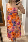 Fits perfectly! Really flattering fit, especially on stomach. Gorgeous colours, excited to wear to an upcoming summer wedding! - Phoebe G.