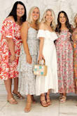 Very flattering with the tiers. I got a large but a medium may have fit. The color is beautiful (I got the pale blue). Got a lot of compliments. Perfect length. - Ashley E.