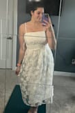 This dress is amazing. Stretchy in all the right spots but still looks great on all figures! Love the sequins added throughout as well. - Lauren T.
