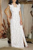 I bought this dress for my daughter and it was stunning dress. She loved it and it fit perfectly. - Dora L.