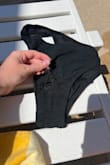 I only wore them for not even two hours and they fell apart. Meant for looking cute, not actually swimming in. - Monica S.