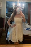 I really like this dress. I needed a white dress for graduation and immediately fell in love. The only reason it did not get 5 stars is because I wish it was a little bit longer, but everything else is great. I got lots of compliments as well. - Riley W.
