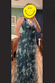 Being a 34DDD makes buying dresses very difficult. I feel well supported and appropriately covered in this dress. Can't wait to wear it to a outdoor summer wedding. The slits are pretty high which is great to keep you cool but not high enough to flash anyone :) - Mackenzie R.