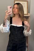 I'm 5'10 175lbs, ordered a large, and wore these all throughout my pregnancy. I usually wear size 29/30 in pants and opt for M/L in other clothes and ordered a Large and it did have a slight oversized feel to it. If I were not pregnant, I would probably have returned for a medium. Super cute! - Jessica L.