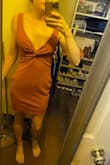 I bought this in 2022 when I was 10ish lbs heavier than I am now and back then it was too tight. I re-tried it on now in 2024 and it's way too loose in the hips. You can see in the photo it kinda sticks out at a point at the hips. It is very low cut as well, a little too low for my comfort level. I've never worn it anywhere, but I think it would still be cute on other body types and people who are more comfortable with those more plunge-y necklines. The measurements in this review reflect my current measurements and not those from 2022. Sorry for the weird lighting in the one photo; my fluorescent light sometimes does that with my phone - Hannah A.