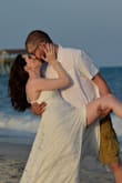 This dress was so comfortable for my beach elopement. It flowed in the wind and photographed well. The bra straps are in a weird place, but overall a nice affordable gown. - Jenelle C.