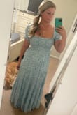 I ordered this dress for family pics, and it is so cute! Family pics got rescheduled so I don't have a better pic, but tall(ish) girl approved! Fits so great, comfy, and lightweight - Clare B.