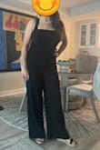 Ordered it at my teen daughter's suggestion. I order a size larger and I was glad, the material hugged my curves without being overly tight. the pants were way too long and I had to get them hemmed. - Angela H.