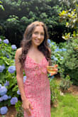 Loved this dress. You get the modesty with the length but still sexy with the way it hugs your body. The front ties so you can loosen or tighten. The fit was just right. The material isn't stretchy but was not tight or restrictive either. - Sierra H.