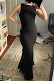 I bought this dress to wear as a bridesmaid at my friend's formal wedding, and it is perfect! The lining almost feels like shapewear so it is tight and a bit hard to get on, but once it is on, it is incredibly comfortable, hugs my curves, and holds me in perfectly. Because it feels like shapewear, you don't need to wear actual shapewear, which is a bonus for me. The length is not quite floor length on me but looks good. Highly recommend getting this dress. - Ashlyn E.