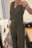 Only tried on once and can't wait to wear it. Great material and love the olive color! - Kate M.