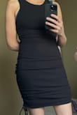 I bought this for a work gala. I was a little worried the heat would make any dress a sweaty outdoor mess but this little thing is lightweight but super cute and classy. The side cinch is perfect too, you can adjust the length of the dress as needed. Boyfriend says it's 5 stars on the sexy chart. - Amy G.