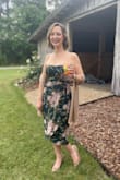 The bust portion of the dress has no structure or padding other than 2 flimsy pieces of plastic as boning. I had to wear a strapless bra with it. I wore it to a wedding, and the boning pierced through the fabric before the night was done. Not worth the price. - Alba W.