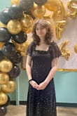 I wore this dress for 8th grade graduation, and it was the perfect dress! The fit was perfect, curved over the bust, and was slimming and pretty everywhere else. The sleeve elastic could use tightening as the sleeves had to be pinned to my bra straps to avoid them slipping off my shoulders, but it's a minor issue. - Melissa S.