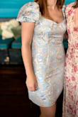 The dress color and fabric is gorgeous. I ordered an M as I was afraid it would be tight around the hips. The dress has a great height. A little loose overall especially around the sweetheart neckline.
Very satisfied and received great compliments - Catarina L.