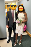 I ordered it last minute for my courthouse marriage ceremony and it fit perfectly and looked amazing! (I paid for the 1 day delivery and it was totally worth it). I ordered my true size, medium (small breast/big butt). I was able to wear it without a bra or sticky cups and get away with it, because the pattern in the dress didn't show my big nipples lol. I got the shoes from Lulus too. - Alex A.