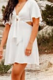 Very comfortable and true to size. My biggest issue with dresses is finding the perfect length for my height. This one was perfect. I can't tell in the picture but was sweating like crazy and still can't see through the dress due to there being another layer underneath. - Alondra G.