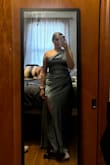 This dress is very cute and flattering. I just wish the slit wasn't so high up! Other than that, cute for a wedding - Katherine W.