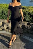 I really liked the dress. The fit was amazing. I am 124 lbs and size small fit me well. It was comfortable and a well-made dress. If you are looking for a comfortable fit, get your usual size. If you want a tighter fit, go for one size small. - Asmi S.