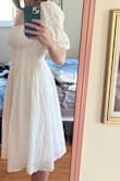 I'm having a casual ceremony in the park and this is the perfect option for me. It hugs me perfectly at the waist and the bodice creates the perfect shape to not wear a bra if desired. I am going to wear a slip as you could still see a little bit. This was the dress that I thought I wasn't going to like over others and I felt so beautiful once I put it on. - Devon M.