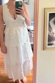I wasn't expecting to have the ladies out but there they were. It's a cute dress on the too but the bottom half just reminded me of curtains and I love the cottagecore vibes usually. I think it would have elevated the dress if the back ties were ribbon. - Devon M.