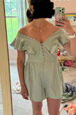 This will be great for baby/bridal shower or a night out. I like that you can choose how many buttons to do and it can even be worn off the shoulder if you're petite. - Valerie G.