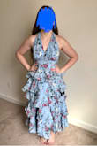 I was scared to order this dress because it had no reviews at the time, but I'm glad I did! I love the open back, the v in the front isn't too low for me, and it's very twirly. Also it wasn't that wrinkled fresh out of the bag, which is a good sign. I would say if you are smaller on top like me, maybe order a size down? I usually wear a medium in dresses, but I ordered both a small and medium in this one, and the small fits perfectly. The only thing I'm a little worried about is the zipper does not pull easily, so I worry it will break. - Jessi C.