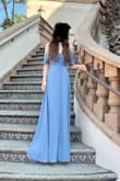 Although we were unable to track it, The dress arrived on time and customer service was very helpful. It is well made and looks beautiful. Just need to get it hemmed because it's very long but looks gorgeous on the stairs! The price was excellent and I would order from Lulus again. - Kk C.