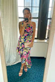Wore this to a June "summer garden cocktail" themed wedding. Received several compliments. Felt great in it! - Ginny N.