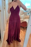 Good quality of the material, fits good and the back looks gorgeous.
Negative: The dress is made for someone taller, fits larger in length than in the pictures for 5'4", only my feet are visible. Also, it came with a torn strap. - Marta M.