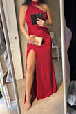 Sexy classy dress. Worth the price.
Only one thing, I had to take it to a tailor to shorten the top collar that goes around the neck by an inch as it was loose.
Other than that it's a gorgeous catchy gown! 
I wear Medium usually, and it fits me perfectly. - Mona B.