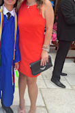The dress is amazing and fits really well, I ordered a medium it was a little big on me but I wouldn't change the size! - Camila C.