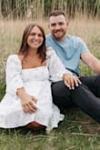 I love love love this dress! I originally ordered a medium then ordered a small and the small fit perfect! It was perfect for my engagement photos and nice and lightweight. I did wear shorts underneath just to feel more comfortable. I can't wait to wear it again! - April D.