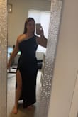 TrueFit size recommendation was an XL but Lulus was out so I got a L. I'm glad I did! The top is a little tight above my chest at the clasp, but the waist and hip is perfect. I love the look of the dress! I think it's perfect for a formal event. If I would have gotten an XL, I think it would have run a little large. - Karen T.